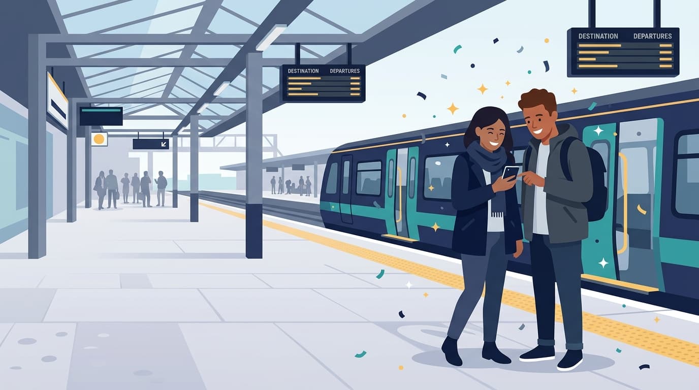 Two commuters sharing Rail Repay